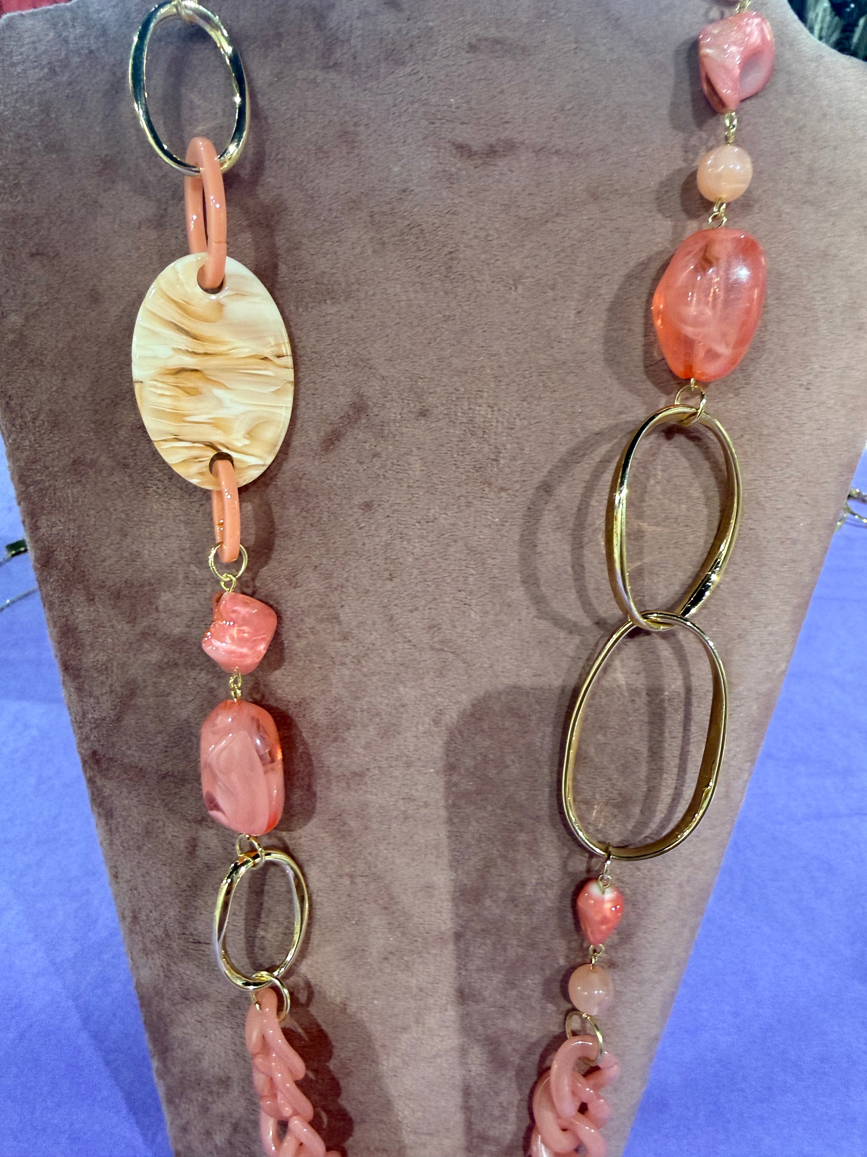 Lange Kette in Altroségold